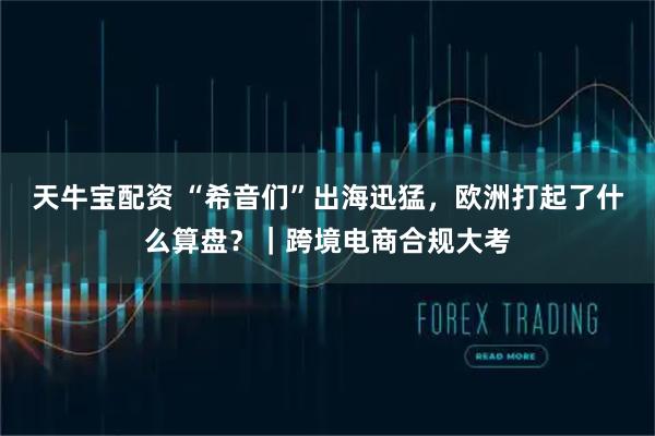天牛宝配资 “希音们”出海迅猛，欧洲打起了什么算盘？｜跨境电商合规大考