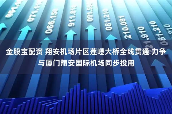 金股宝配资 翔安机场片区莲嶝大桥全线贯通 力争与厦门翔安国际机场同步投用
